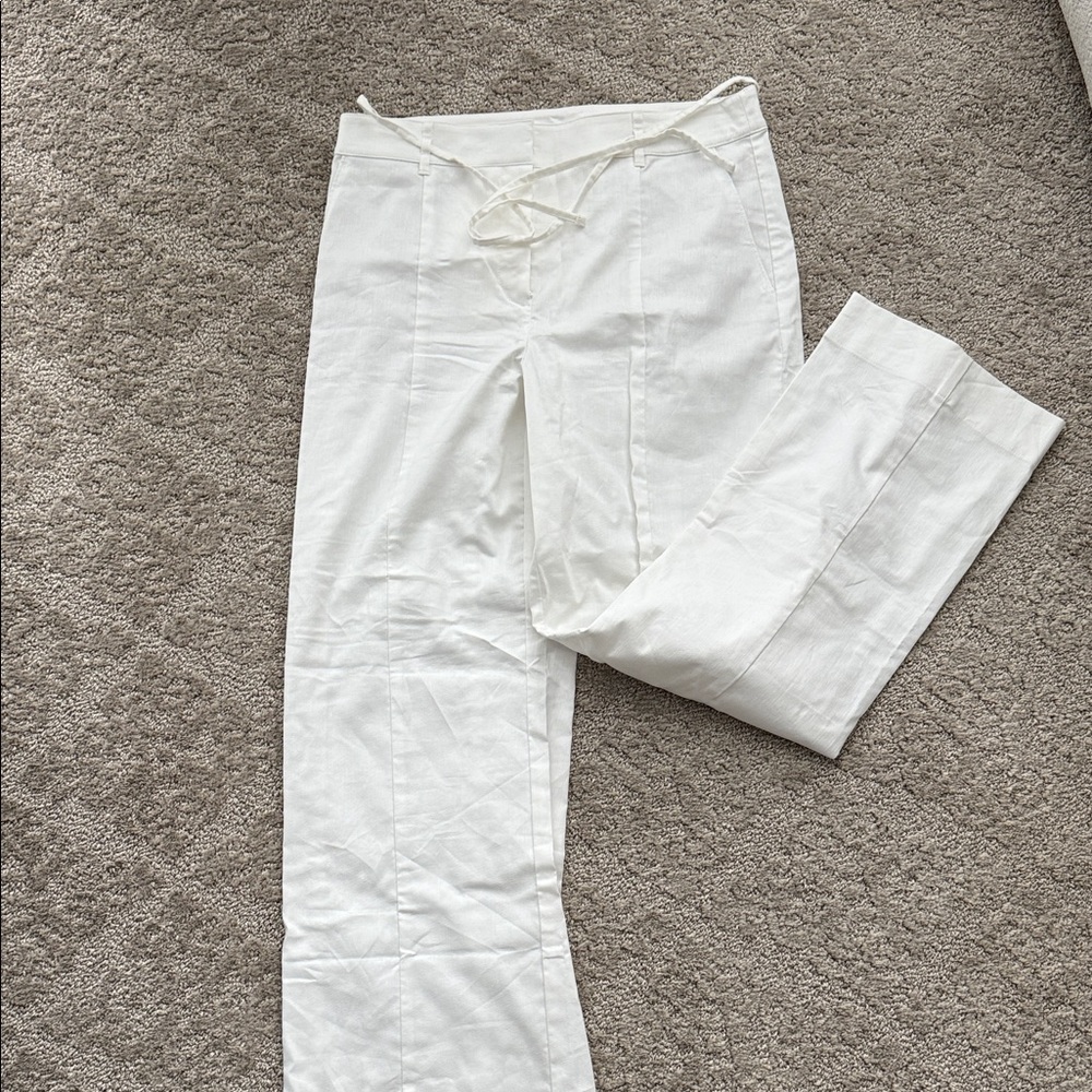 LOFT White Straight Leg Pants